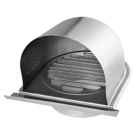 Operitacx U-shaped Windproof Hood Covers Hood Vents Cowl Deflector Wall Vent Cover Exterior Vent Cover Range Vent Cover Kitchen Vent Ventilation Grille for Kitchen Stainless Steel Silver