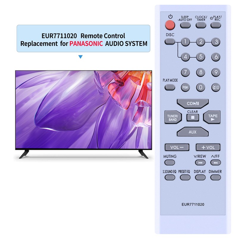 EUR7711020 Replacement Remote Control for Panasonic Stereo SA-PM16 SA-PM17 SA-PM18