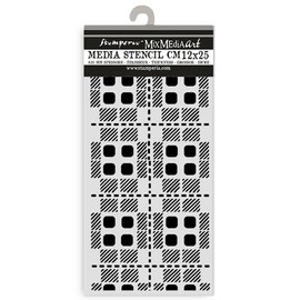 Stamperia - Thick Stencils for Scrapbooks, Albums, Cards, Bullet Journals, and More, Fabric Pattern, Flexible Material, Easy to Clean, Perfect for Hobbies, Crafts, and Gifting (Gear up for Christmas)