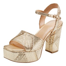 Marc Fisher LTD Women's CALYN Heeled Sandal, Gold 710, 8