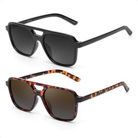 SIPHEW Aviator Light Tinted Driving Sunglasses for Women Men, Retro Anti Glare Polarized UV400 Protection Shades