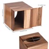 KYDIFS Tissue Box Cover Square, Acacia Wood Tissue Box Holder