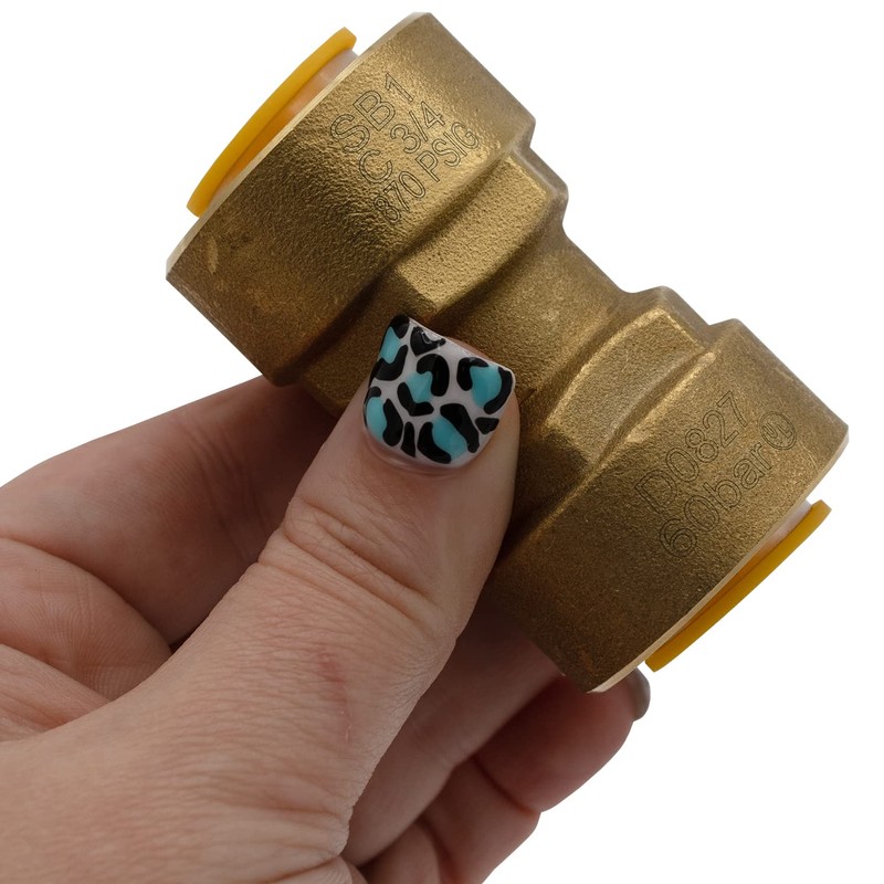 Supplying Demand SB1 3/4 Inch Quick Connect HVAC Brass Coupler