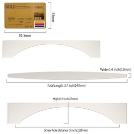 Amerdeco 10 Pack Brushed Satin Nickel Cabinet Pulls 5 Inch(128MM) Hole Centers Kitchen Cabinet Handles for Cabinets Cupboard Handles Drawer Pulls ZH0085