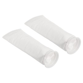 PATIKIL 4 Inch Ring Filter Socks 10 Micron, 2 Pack Mesh Bags Pool Skimmer Basket, White