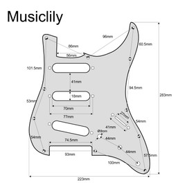 Musiclily Pro 72 11 Hole Stratocaster Pickguard for Japanese Fender Japan Strat Electric Guitar, Cream 3P