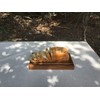 Kalmar Home Acacia Wood Three-in-One Trivet and Bread Crumb Catcher