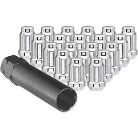Chrome Spline Drive Tuner Installation Kit (20 Lug Nuts & 1 Key) ***Hand Torque Only*** 1/2" R.H.
