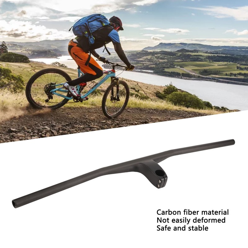 Bike Straight Handlebar Carbon Fiber Negative 17 Degree Bicycle One