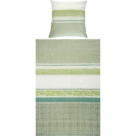 Erwin Müller Bed Linen Seersucker Green Size 135 x 200 cm (80 x 80 cm)