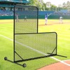 Donext L-Shaped Baseball Softball Pitching Net, 84x84 Inch Portable Training