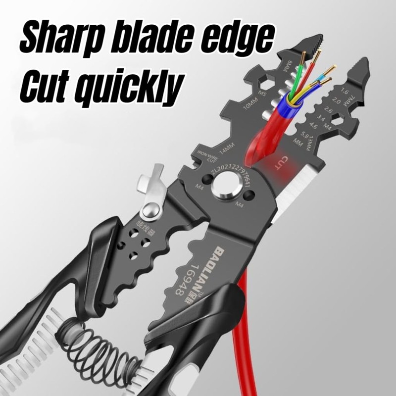 25-in-1 Multifunctional Wire Stripper Tool,Wire Cutter,Cable Cutters, Wire Crimper,Side Cutter,
