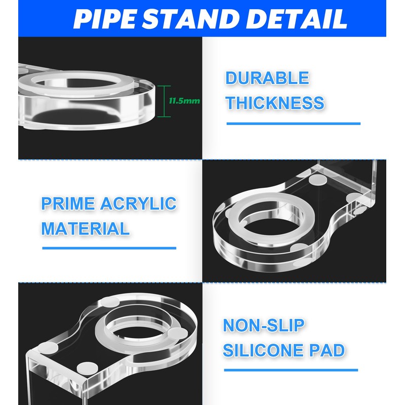 Acrylic Pipe Stand, Pipe Rack, Men's Pipe Accessories, Pipe Holder