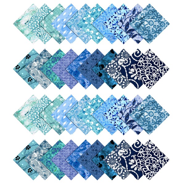 Soimoi Aaian Batik Print Precut 5-inch Cotton Fabric Quilting Squares