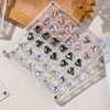 Acrylic Box, 36 Compartments Magnetic Shell Display Case, Clear Shell