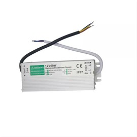 LEDSone 12V 60W Power Supply IP67 5A Outdoor One output Waterproof LED Driver AC 240V to DC Transformer for LED Lighting, CCTV, Computer Project
