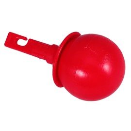 TOVINANNA Wood Walking Cane Tips Blind Cane Props Rolling Ball Head Easy Attach Red