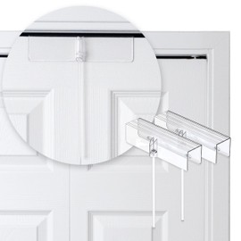 Safety Innovations (2- Pack) - Safety Innovations Bi-fold Door Lock - Closet Protection Child and Pet Proof Bi-fold Door Lock - Tool-Free Installation - Unbreakable Clear Polycarbonate - for 1 3/8" Thick Wood Doors