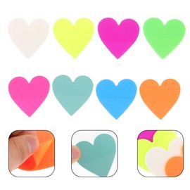 GANAZONO Colorful Heart Shape Memo Pads 8 Pack Sticky Notebooks for School Supplies Office Reminders and Personal Use