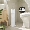 Toilet Paper Holder Stand(with Reserve Function), Free-Standing Spare Rolls Storage