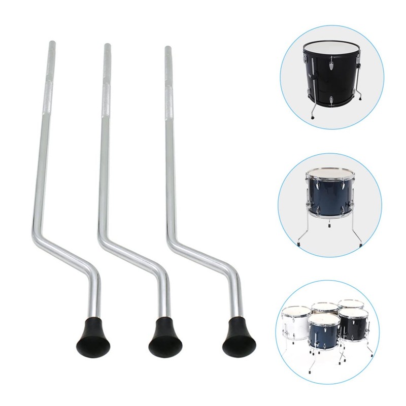 3pcs Floor Tom Drum Legs Replacement Feet Drum Support Stability