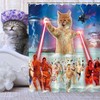 RosieLily Funny Kids Cat Beach Shower Curtains Set with 12