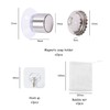 2pcs suction cup type magnetic soap holder, simple design and