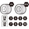 SIGNET 21898 21898 For Removing Rounded Corner Hex Bolts, 1/4,