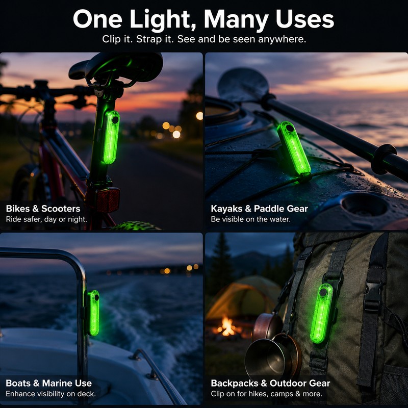 Rechargeable LED Warning Light with 4 Lighting Modes – Type-C