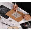 Brusarth White Charcoal Pencils Set - 12 Piece Sketch Highlight