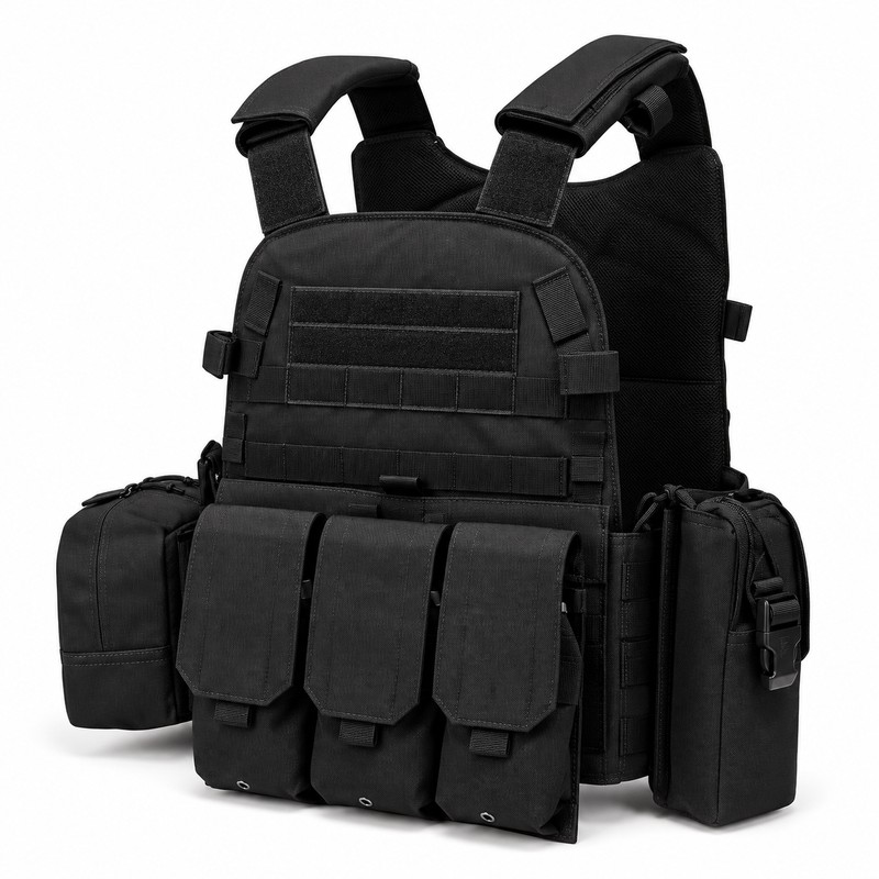 Military Tactical Vest – Adjustable Tactical Gear Carrier for Airsoft,