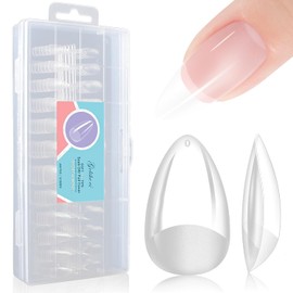gelike ec Nail Tips Gel for Home: Short Almond 240pcs 12 Sizes False Nails for Beginners Women Girls