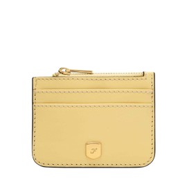 Tarjetero con Cremallera Fossil SL10078746 Lennox de piel en tono amarillo para mujer