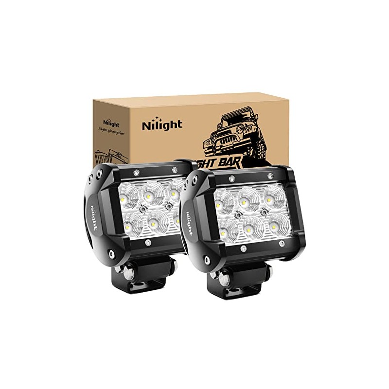 Nilight Barras de Luz LED de 10.2 cm, 18 W,