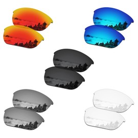 SmartVLT Set of 5 Men's Replacement Lenses for Oakley Half Jacket 2.0 OO9144 Sunglass Combo Pack S01