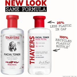 Thayers Tonificador sin alcohol con pétalos de rosa, hamamelis y aloe vera, 355 ml