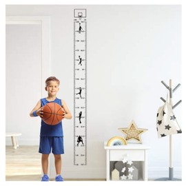 Harmonico Height Meter, Basketball, Wall Sticker, Peel and Stick, Growth, Simple, Stylish, Basketball Basket