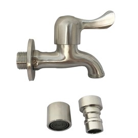 Farnavi Stainless Steel Laundry Bathroom Washing Machine Faucet Mop Pond Bibcock Wall Mounted Single Cold Water Tap