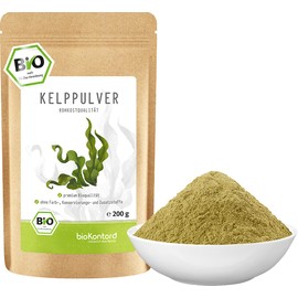 Kelp Powder Organic 200 g I Kelp Kelp from Controlled Organic Cultivation I 100% Natural - Best Raw Food Quality from bioKontor