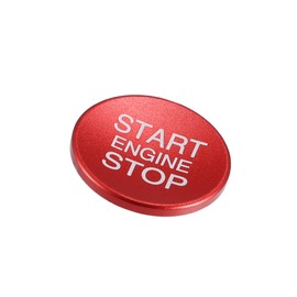 Hihaha Engine Start Stop Ignition Button Overlay Cover Decal Interior Trim Sticker for Alfa Romeo Giulia Stelvio 2017-2021 Aluminum Alloy Red Durable Material