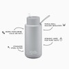 frank green Ceramic Reusable Bottle with Straw Lid, 34oz/1L Capacity