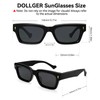 Dollger Thick Square Polarized Sunglasses for Men Women Fashion Classic