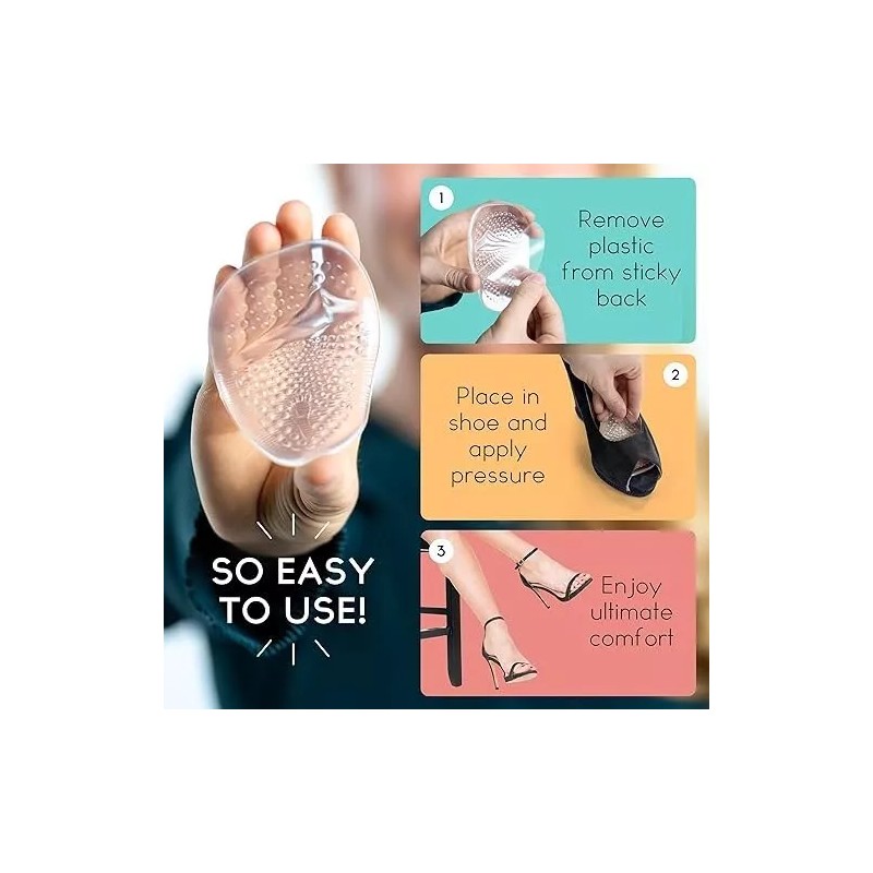Walkize Metatarsal Pads for Women Ball of Foot Cushion Foot