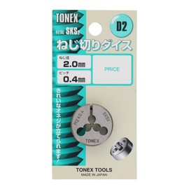 Sankyo Corporation TONEX Threading Dice, Outer Diameter 1.0 inch (25 mm), Thread Diameter 0.1 inch (2.0 mm) x Pitch 0.02 inch (0.4 mm), D2