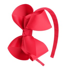 AMYDECOR Girls' Superior Grosgrain Bow Headbands – Soft, Stylish & Comfortable-Red