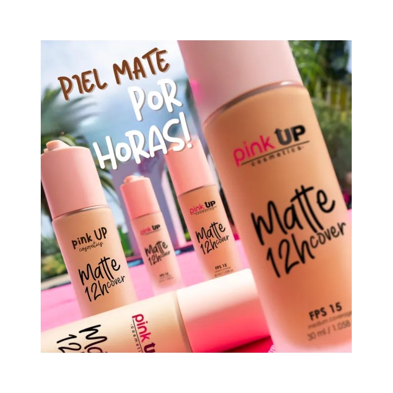 Pink Up, Maquillaje Liquido, Acabado Matte, Larga Duración