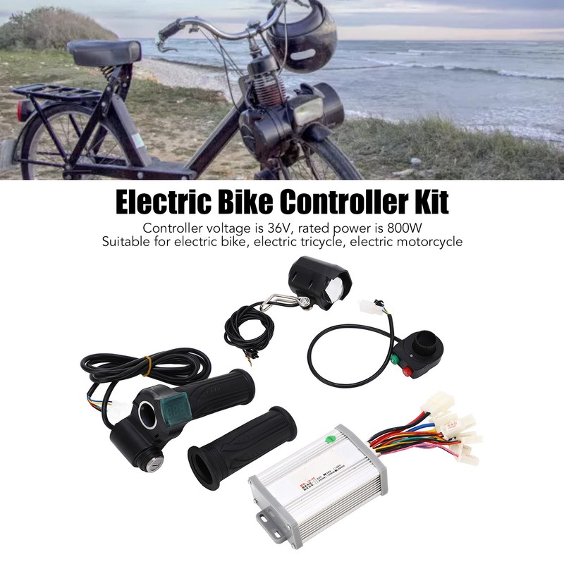 36V 800W Electric Bike Controller Handlebar Kit Overcurrent Protection Brush