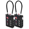 LUXOORO TSA Approved Luggage Lock with Alert Indicator, 3-Digit Resettable