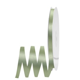 Satin Ribbon Sage Green 6 mm Wide Gift Ribbon Satin, 91 m Satin Ribbons Sage Green Ribbon Decorative Ribbon Silk Ribbon Gift Wrapping Fabric Ribbon Gift Ribbons for Decorating Crafts Dress Wedding