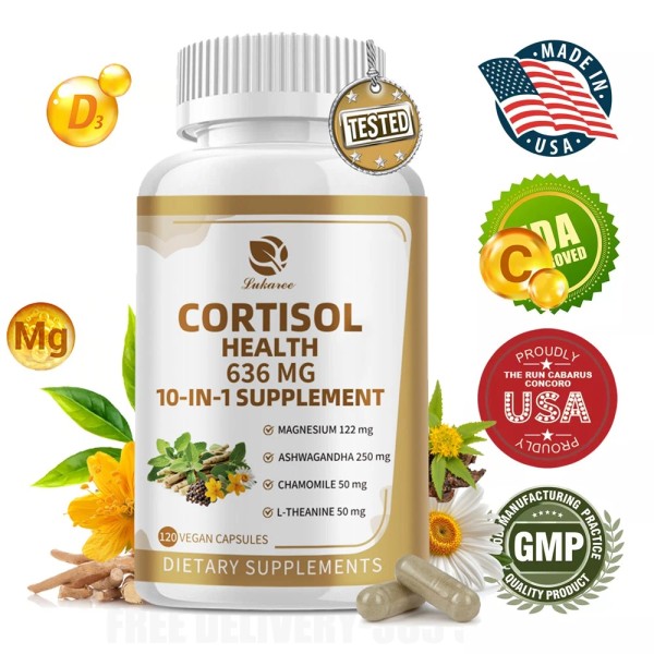 Corti-Soothe Cortisol Supplement Magnesium Glycinate L-Theanine 120Capsules